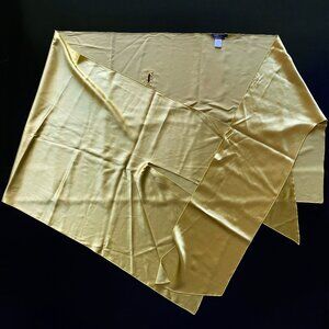 BCBGMAXAZRIA 100% Silk Wrap Sarong Skirt Scarf Top XS/S Green Ochre